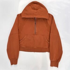 Lululemon Athletica Scuba Half Zip Hoodie Gym Wear Women's XS/S Orange